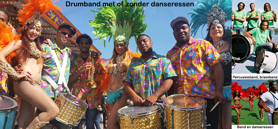 Tropische danseressen met brassband